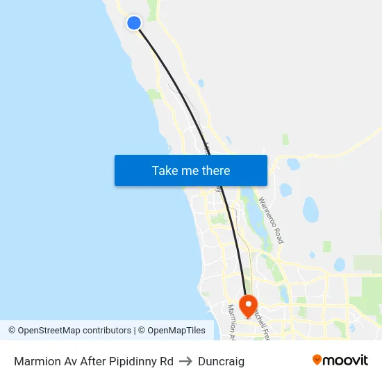 Marmion Av After Pipidinny Rd to Duncraig map