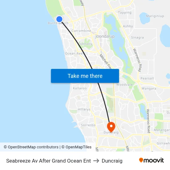 Seabreeze Av After Grand Ocean Ent to Duncraig map