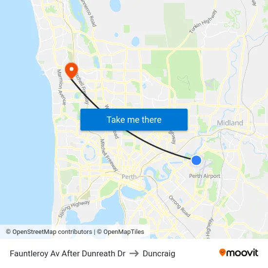 Fauntleroy Av After Dunreath Dr to Duncraig map