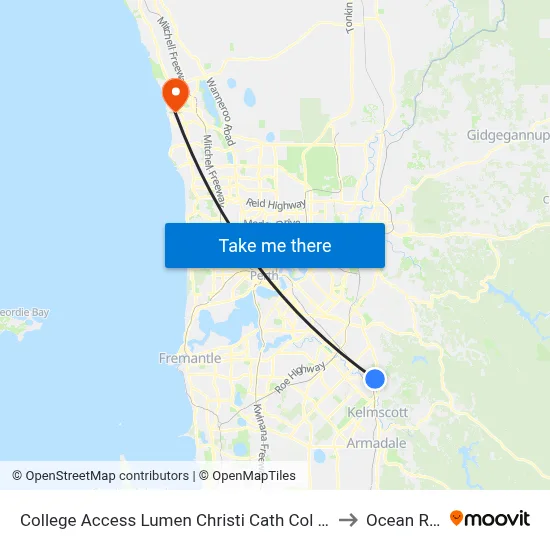 College Access Lumen Christi Cath Col Stand 4 to Ocean Reef map