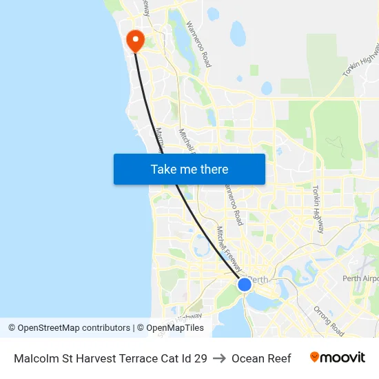 Malcolm St Harvest Terrace Cat Id 29 to Ocean Reef map
