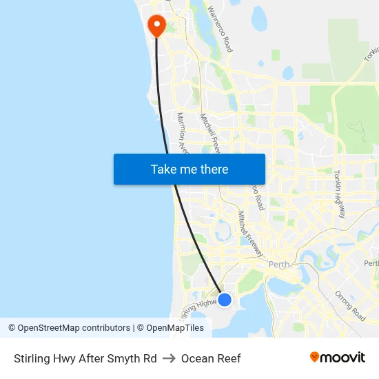 Stirling Hwy After Smyth Rd to Ocean Reef map