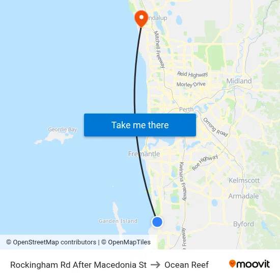 Rockingham Rd After Macedonia St to Ocean Reef map