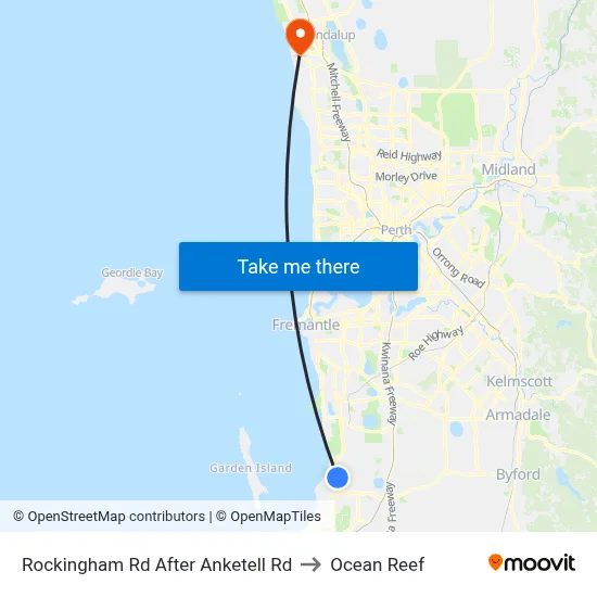 Rockingham Rd After Anketell Rd to Ocean Reef map