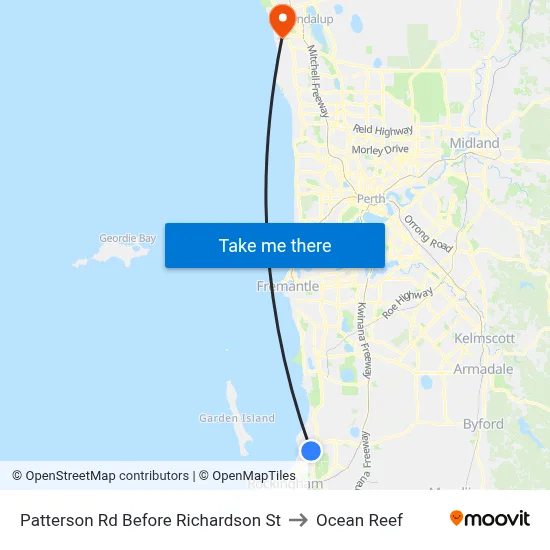Patterson Rd Before Richardson St to Ocean Reef map