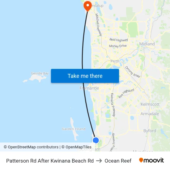 Patterson Rd After Kwinana Beach Rd to Ocean Reef map