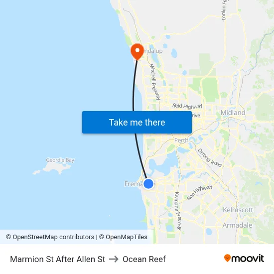 Marmion St After Allen St to Ocean Reef map
