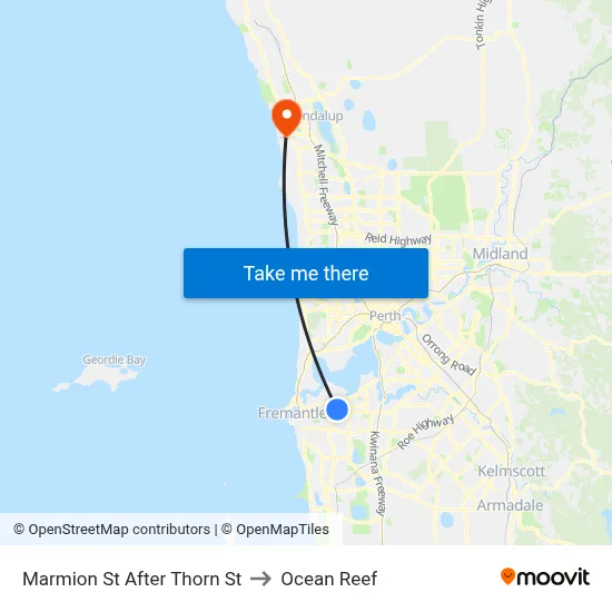 Marmion St After Thorn St to Ocean Reef map