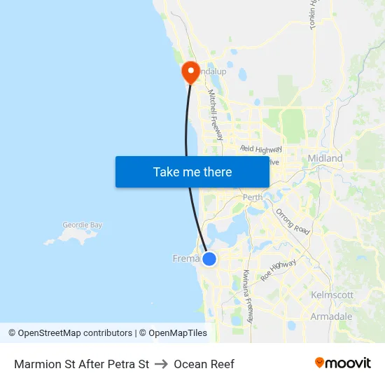 Marmion St After Petra St to Ocean Reef map