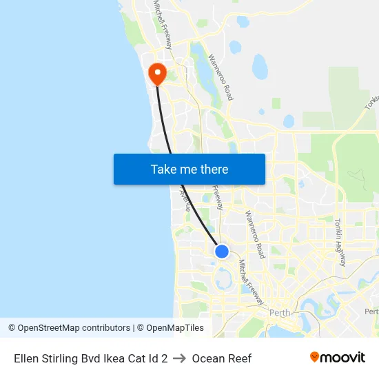 Ellen Stirling Bvd Ikea Cat Id 2 to Ocean Reef map