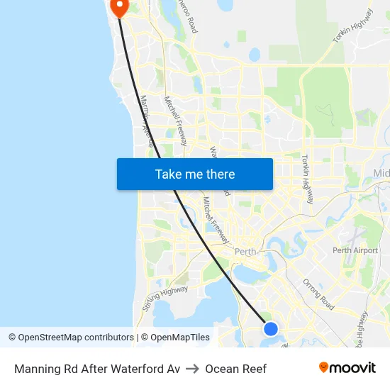 Manning Rd After Waterford Av to Ocean Reef map
