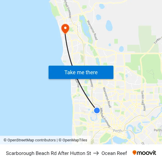 Scarborough Beach Rd After Hutton St to Ocean Reef map