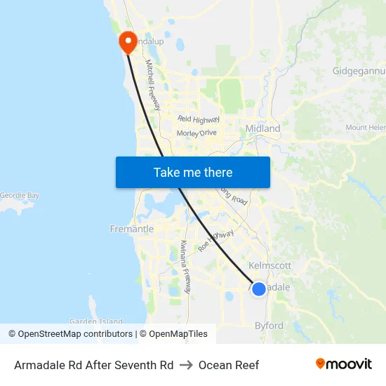 Armadale Rd After Seventh Rd to Ocean Reef map