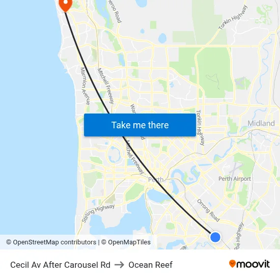 Cecil Av After Carousel Rd to Ocean Reef map