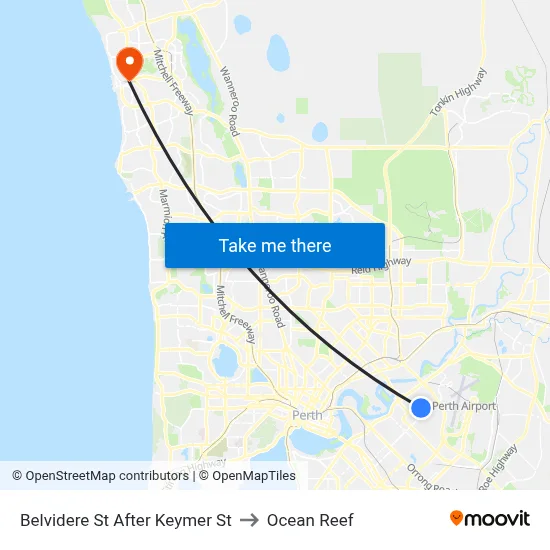 Belvidere St After Keymer St to Ocean Reef map