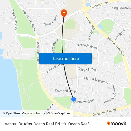 Venturi Dr After Ocean Reef Rd to Ocean Reef map