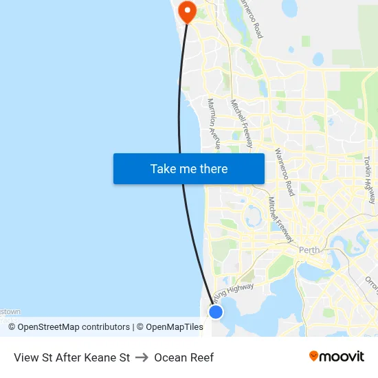 View St After Keane St to Ocean Reef map