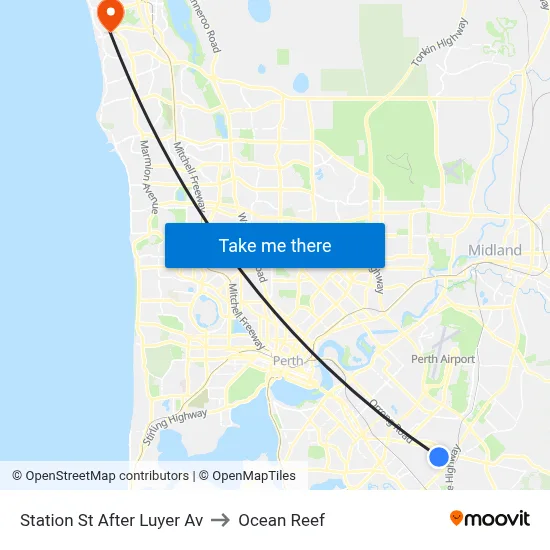 Station St After Luyer Av to Ocean Reef map