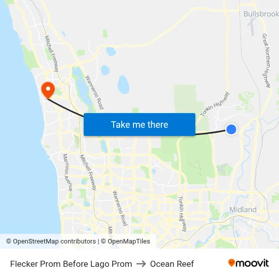 Flecker Prom Before Lago Prom to Ocean Reef map