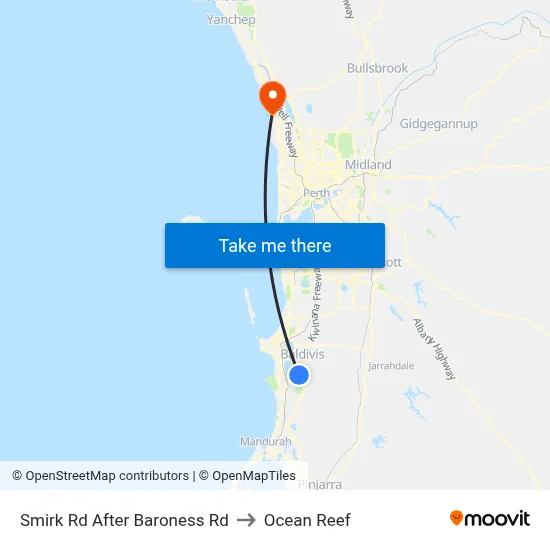 Smirk Rd After Baroness Rd to Ocean Reef map
