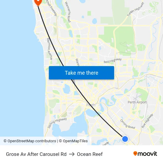 Grose Av After Carousel Rd to Ocean Reef map