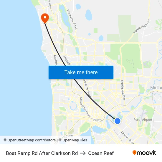 Boat Ramp Rd After Clarkson Rd to Ocean Reef map