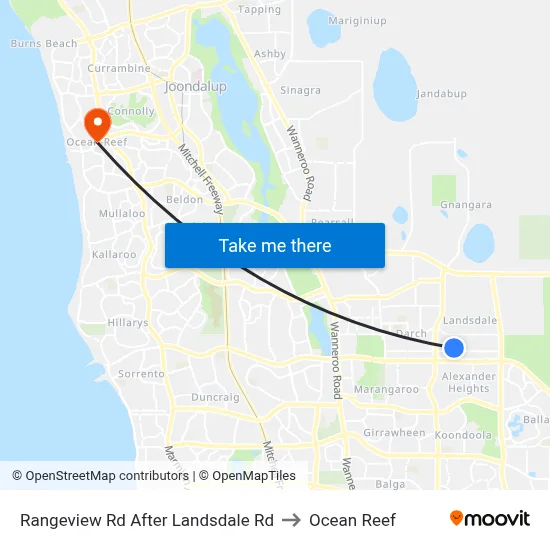 Rangeview Rd After Landsdale Rd to Ocean Reef map