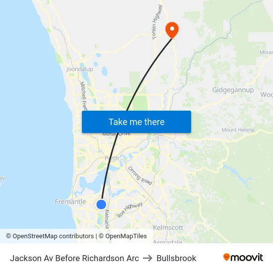 Jackson Av Before Richardson Arc to Bullsbrook map