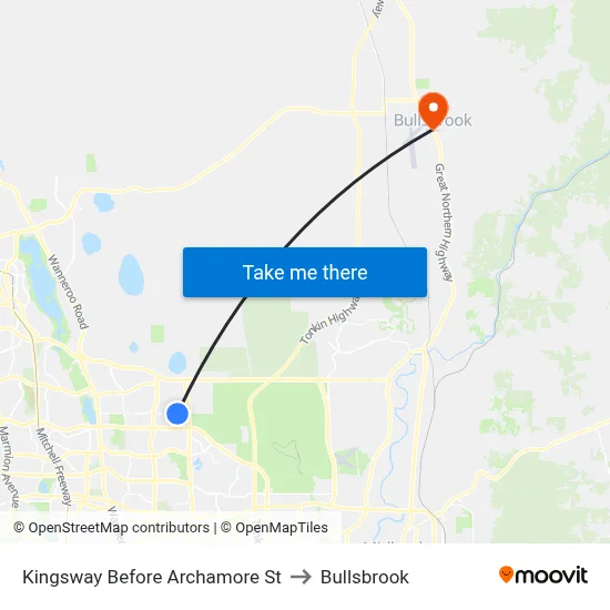 Kingsway   Before Archamore St to Bullsbrook map