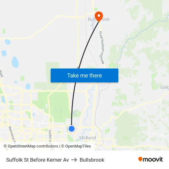 Suffolk St Before Kerner Av to Bullsbrook map
