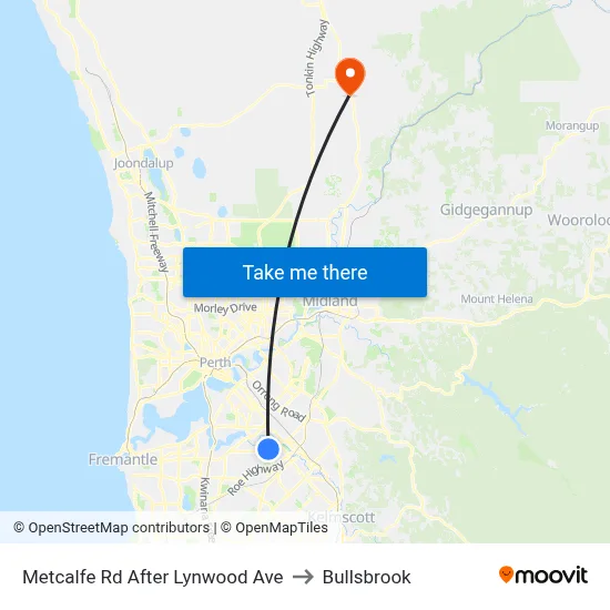 Metcalfe Rd After Lynwood Ave to Bullsbrook map