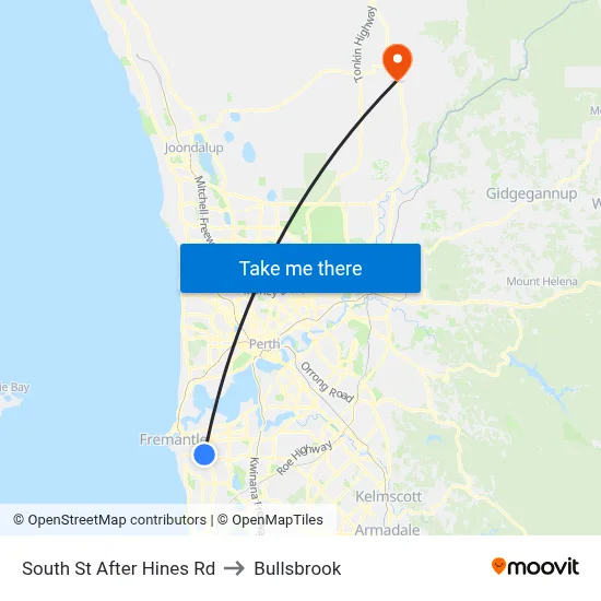South St After Hines Rd to Bullsbrook map