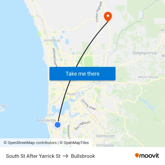 South St After Yarrick St to Bullsbrook map