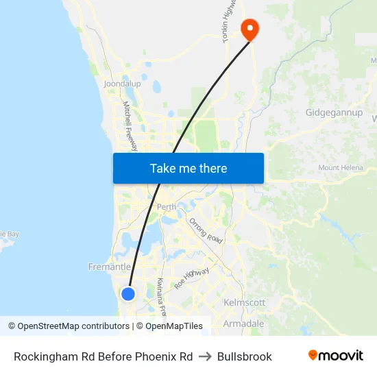 Rockingham Rd Before Phoenix Rd to Bullsbrook map