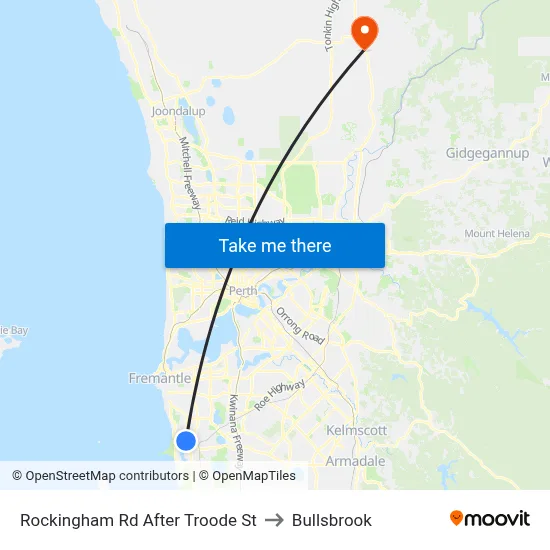 Rockingham Rd After Troode St to Bullsbrook map