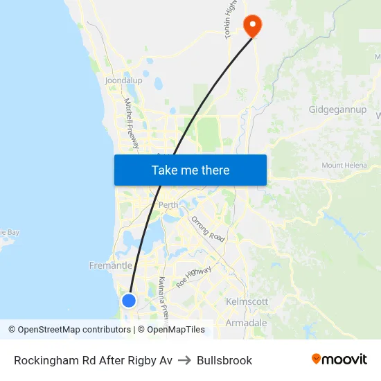 Rockingham Rd After Rigby Av to Bullsbrook map