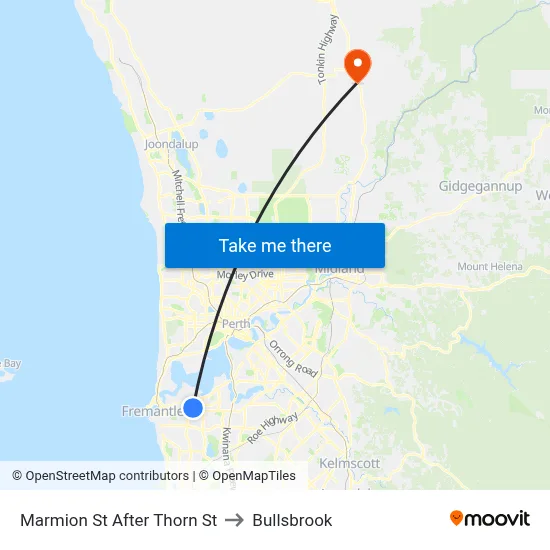 Marmion St After Thorn St to Bullsbrook map