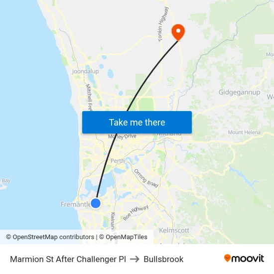 Marmion St After Challenger Pl to Bullsbrook map