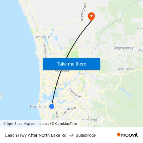 Leach Hwy After North Lake Rd to Bullsbrook map