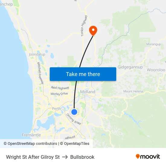 Wright St After Gilroy St to Bullsbrook map