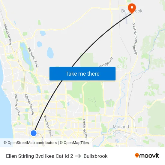 Ellen Stirling Bvd Ikea Cat Id 2 to Bullsbrook map