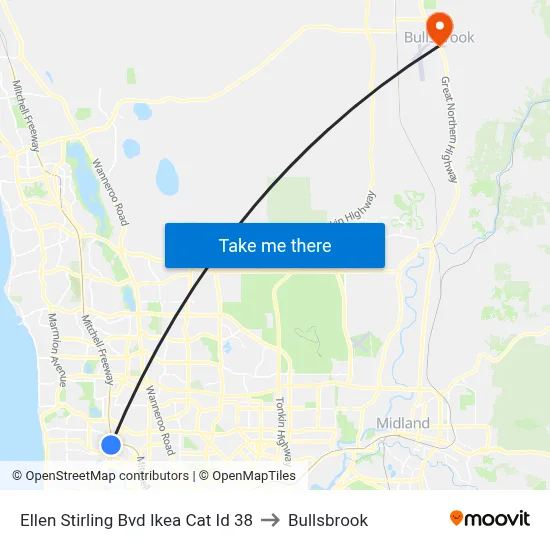 Ellen Stirling Bvd Ikea Cat Id 38 to Bullsbrook map