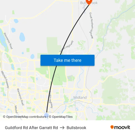 Guildford Rd After Garratt Rd to Bullsbrook map