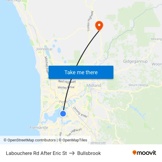 Labouchere Rd After Eric St to Bullsbrook map