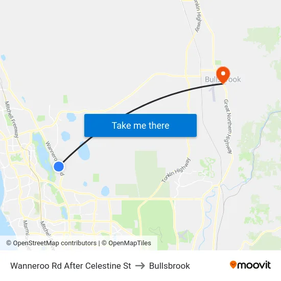 Wanneroo Rd After Celestine St to Bullsbrook map