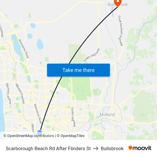 Scarborough Beach Rd After Flinders St to Bullsbrook map