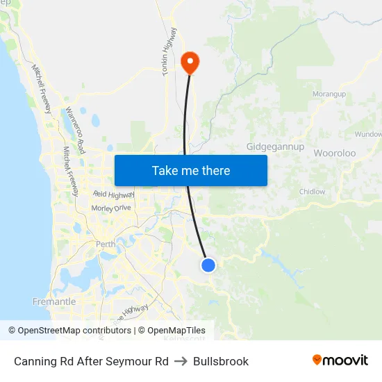 Canning Rd After Seymour Rd to Bullsbrook map