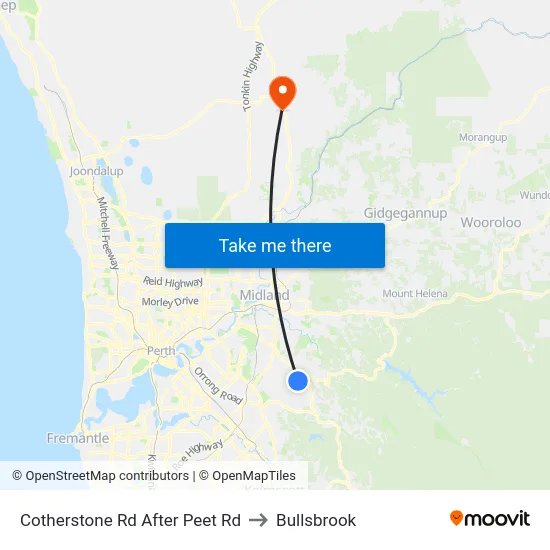 Cotherstone Rd After Peet Rd to Bullsbrook map
