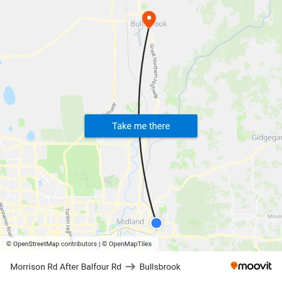 Morrison Rd After Balfour Rd to Bullsbrook map