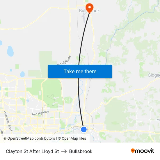 Clayton St After Lloyd St to Bullsbrook map